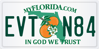 FL license plate EVTN84