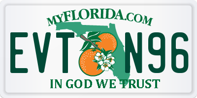FL license plate EVTN96