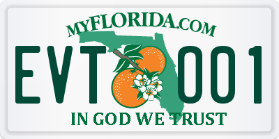 FL license plate EVTO01