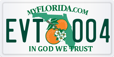 FL license plate EVTO04
