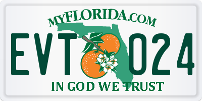 FL license plate EVTO24