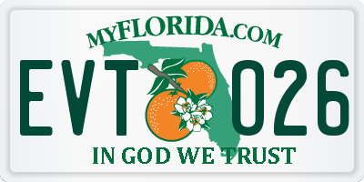 FL license plate EVTO26