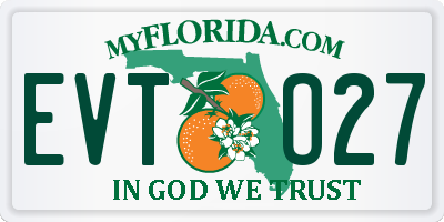 FL license plate EVTO27