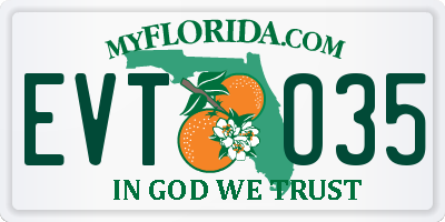 FL license plate EVTO35