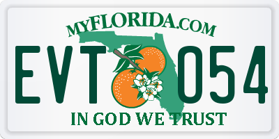 FL license plate EVTO54