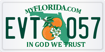 FL license plate EVTO57