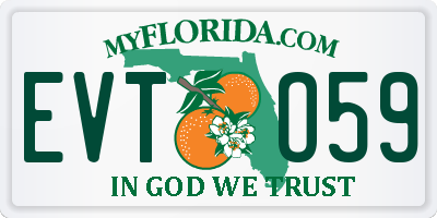FL license plate EVTO59