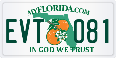 FL license plate EVTO81