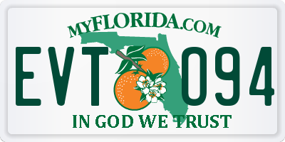 FL license plate EVTO94