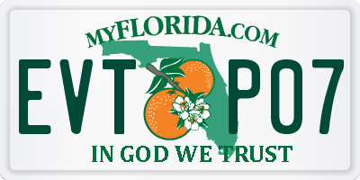 FL license plate EVTP07