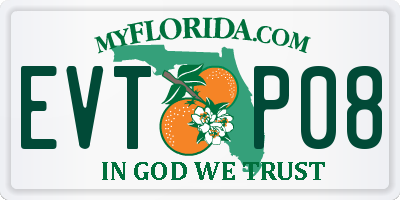 FL license plate EVTP08