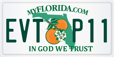 FL license plate EVTP11