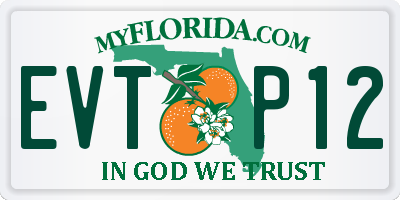 FL license plate EVTP12