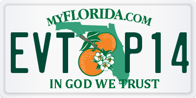 FL license plate EVTP14