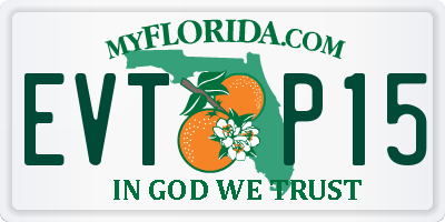 FL license plate EVTP15