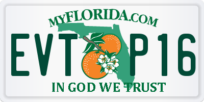 FL license plate EVTP16