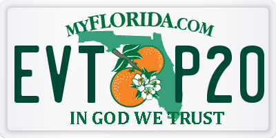 FL license plate EVTP20