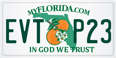 FL license plate EVTP23