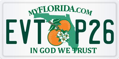 FL license plate EVTP26