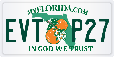 FL license plate EVTP27