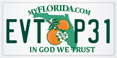 FL license plate EVTP31