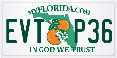 FL license plate EVTP36