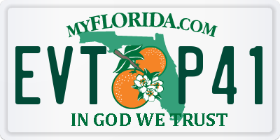 FL license plate EVTP41