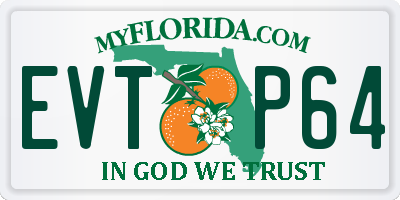FL license plate EVTP64