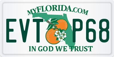 FL license plate EVTP68