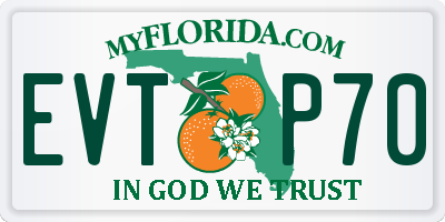 FL license plate EVTP70