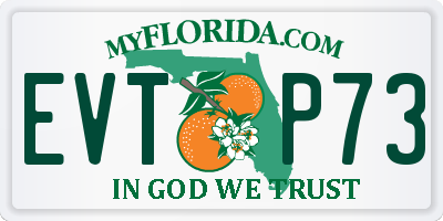 FL license plate EVTP73