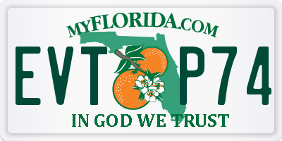 FL license plate EVTP74