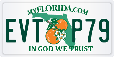 FL license plate EVTP79
