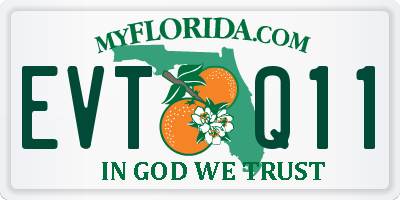 FL license plate EVTQ11
