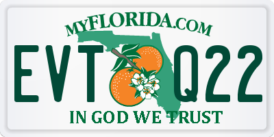 FL license plate EVTQ22