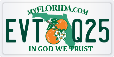FL license plate EVTQ25