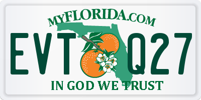FL license plate EVTQ27