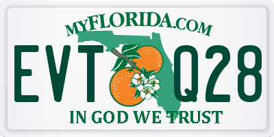 FL license plate EVTQ28