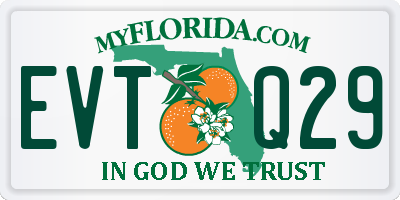 FL license plate EVTQ29