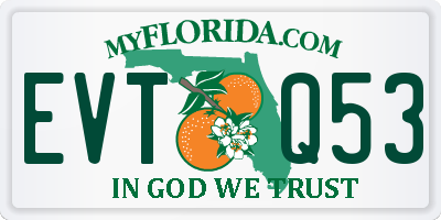 FL license plate EVTQ53
