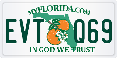 FL license plate EVTQ69