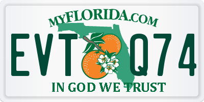 FL license plate EVTQ74