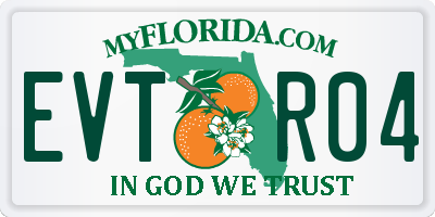 FL license plate EVTR04