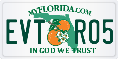 FL license plate EVTR05