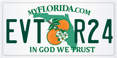 FL license plate EVTR24