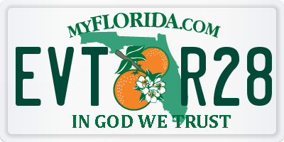 FL license plate EVTR28