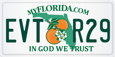 FL license plate EVTR29