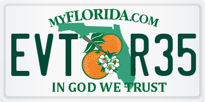 FL license plate EVTR35