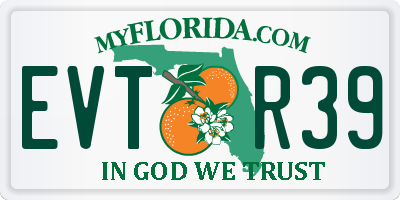 FL license plate EVTR39