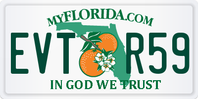 FL license plate EVTR59